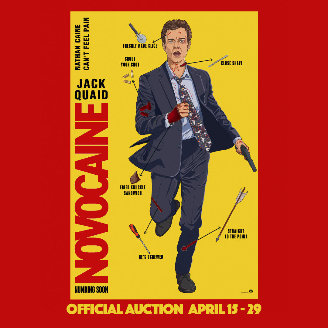 vipfanauctions's tweet photo. We are excited to announce the Novocaine Movie Prop and Wardrobe Auction, which will take place from April 15-29! The auction catalog is now live to preview. Register to bid in the official auction.
https://t.co/dbhkioQ7W3
#Novocaine #screenused https://t.co/gF0uPlbpQp