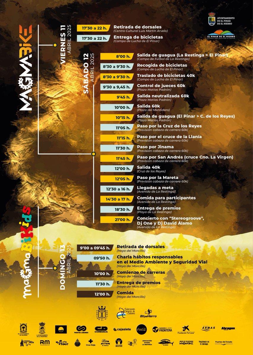 El Pinar acoge este sábado la Magma Bike 2025 con alrededor de 650 participantes. bit.ly/3FXN23q