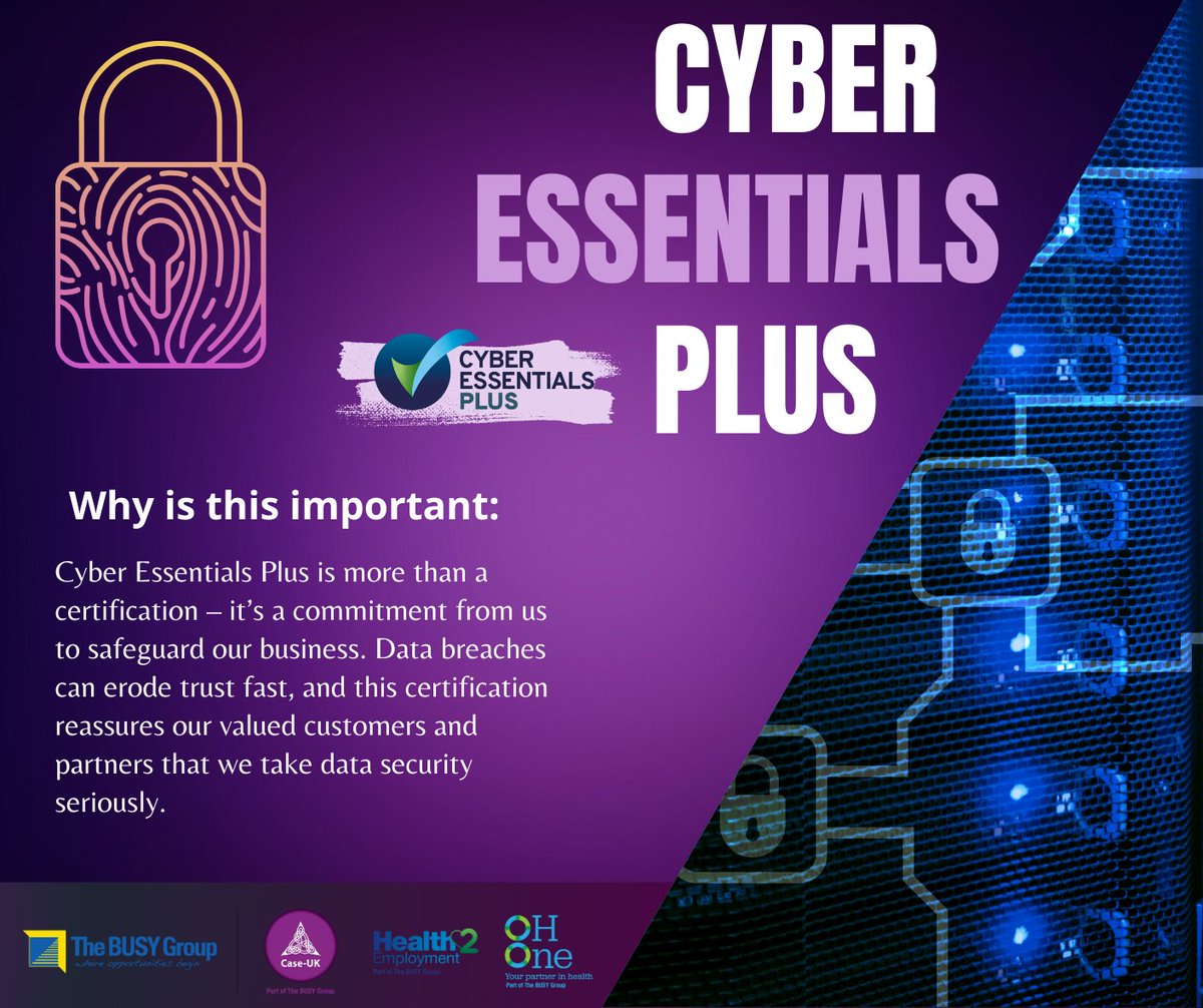 We are thrilled to announce that we have achieved Cyber Essentials Plus certification!

In a world where cyber-attacks are increasingly sophisticated, Cyber Essentials Plus is more than a certification – it’s our promise to you that we take data security seriously.

By
