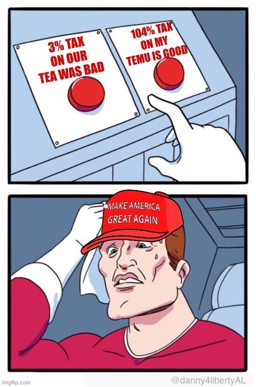 Danny4Anarchy's tweet photo. #Tariffs #BostonTeaParty #Patriots #Hypocrites https://t.co/wOC8fPN12z