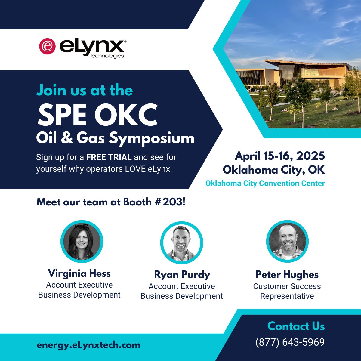 elynxtech's tweet photo. Join Us at the SPE OKC Oil &amp; Gas Symposium April 15–16, 2025, in Oklahoma City.
 
Why switch to eLynx?
> Go live in days, not weeks
> Local field technicians ready to help
> SCADA &amp; Data Historian tools that are mobile-friendly, user-configurable, and built for modern efficiency https://t.co/ijI7Sndcj5