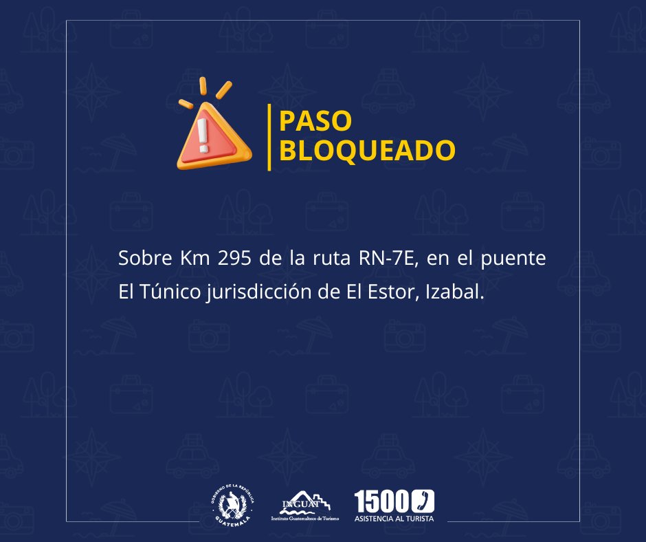 CanalAntigua's tweet photo. Se reporta un bloqueo en el km 295, jurisdicción de El Estor, Izabal.
#BloqueoGT #Izabal #Estor https://t.co/11D08lUrZm