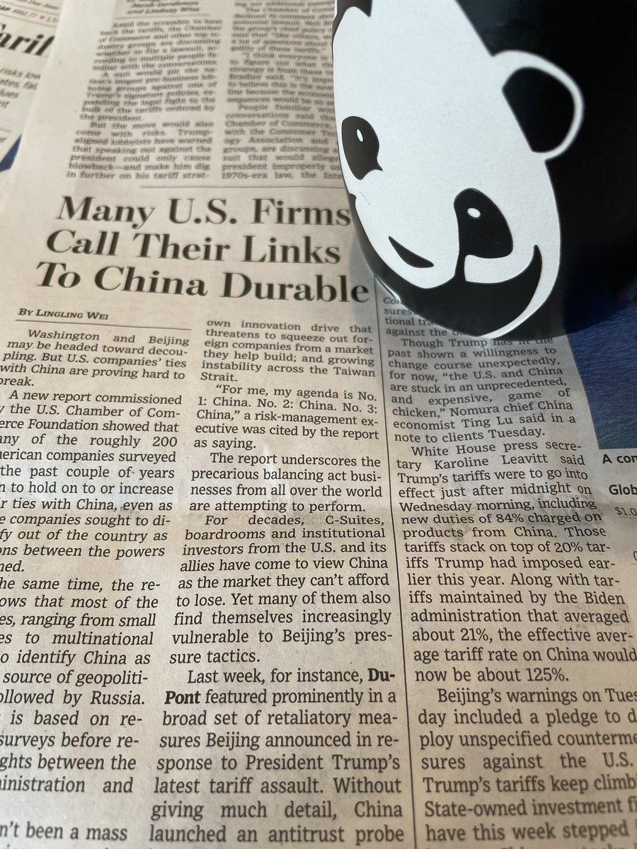 When I woke up to an escalation of a trade war between the two largest economies in the world, I sit down with my coffee and read my dear friend <a href="/Lingling_Wei/">Lingling Wei 魏玲灵</a>, I highly recommend you do the same. #MorningCoffee
