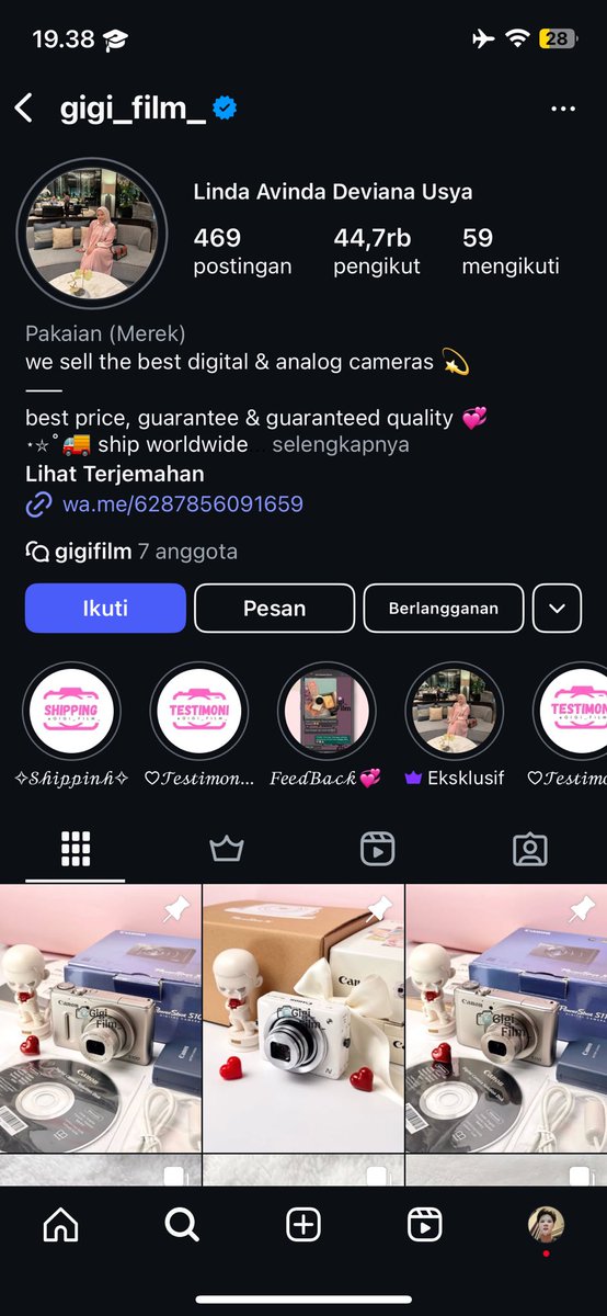 wonubjil's tweet photo. GUYS‼️ SEMOGA MASIH PADA BANGUN YA
TEMEN KU KEMAREN BELI DIGICAM DI IG gigi_film_ DITIPU‼️
harga kameranya 335rb dan udah di tf malah dimintain lagi ASURANSI 210rb
si admin minta ss an saldo terakhir tapi sama temen ku soalnya takut ada apa" gitu
#penipuan #scam #digicam https://t.co/HZBmp2N5gr
