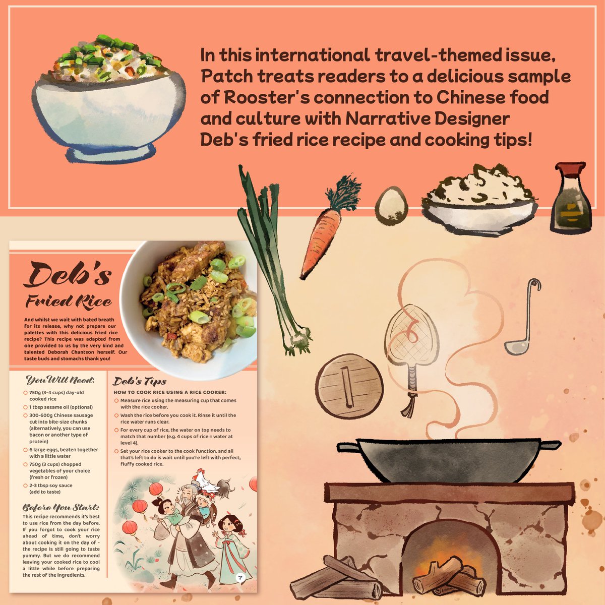 gumsmarts's tweet photo. Huge Thank you to @thepatchmag Magazine for featuring Rooster as the cover of the April 2025 issue , this cover looks amazingโค๏ธ๐
#IndieGames #CozyGames #stickybrainstudios #Rooster #Explore #wishlistwednesday #PatchMagazine #CozyGameMagazine #FriedRiceRecipe #CookingTips https://t.co/KGG4ZGkZm3