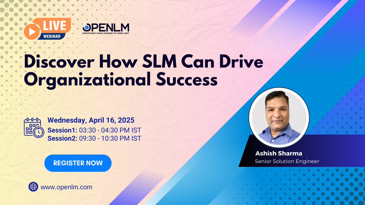 Unlock your software's true potential. 

Join our webinar on April 16th, 2025, to learn how OpenLM's strategic license management optimizes usage, eliminates waste, cuts costs, and ensures compliance – boosting efficiency and ROI.

Register now: openlm.com/webinar/discov…