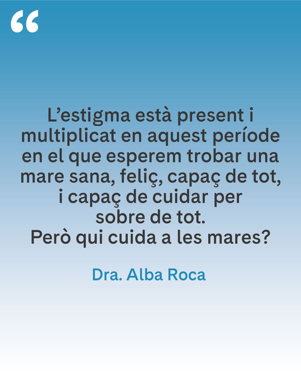 OPINIÓ | "Qui cuida a les mares?" 🗣️ 

 🆕📝Columna de la Dra. Alba Roca (<a href="/RocaLecumberri/">Alba Roca Lecumberri</a>), Cap de la Unitat de Salut Mental Perinatal del #CLÍNIC. Destaca que 1️⃣ de cada 5️⃣ dones tindrà un problema de salut mental perinatal com la #depressió.  

➕ Info 👉