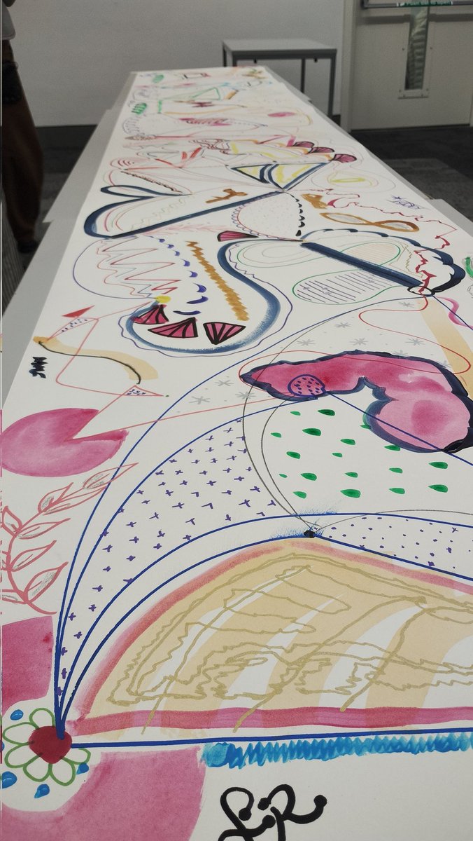 BCAphasia's tweet image. Doing art and conversation with the fantastic @ItsNiceToMake as part of our intensive conversation group for people with PPA and their family conversation partners, with amazing #slt2b Ruby and Elina @volkmer_anna #BetterConversationsLab #PPAawareness