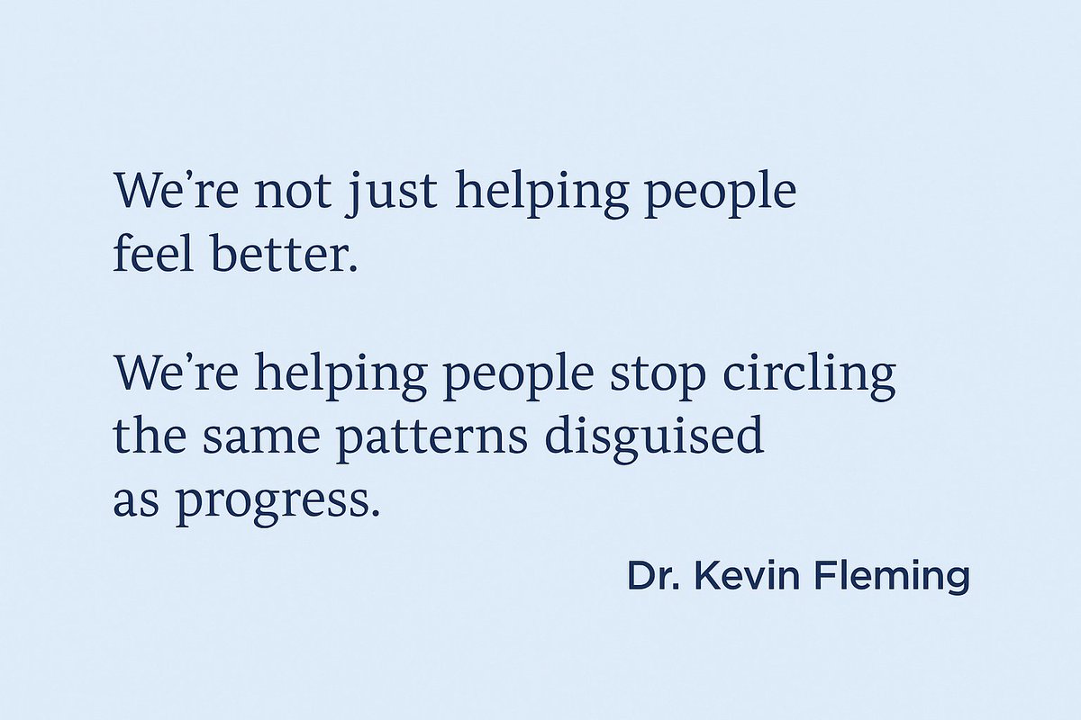 My work is designed to help people stop circling the same patterns disguised as progress.

#DrKevinFleming #NeuroscienceForChange