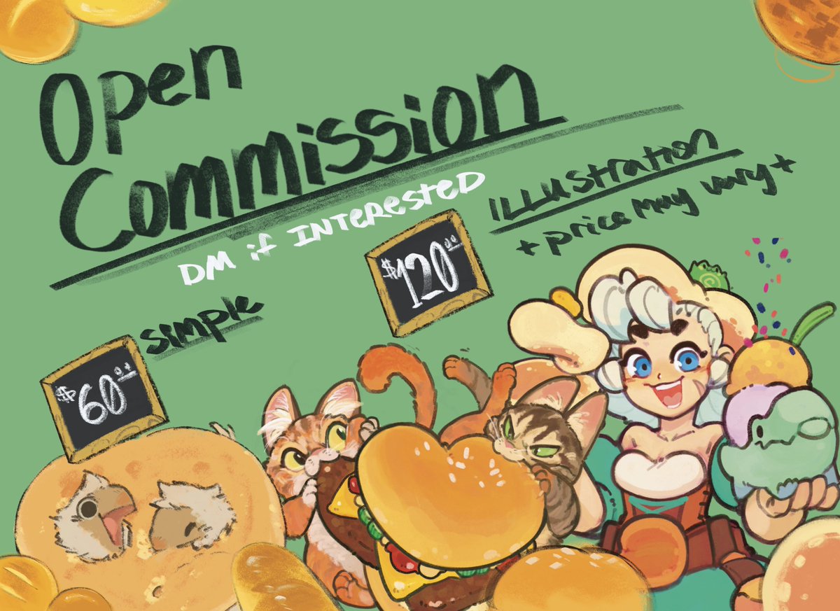theFireseal's tweet image. Commission slots are open!
Simple sketches at $60
Illustrations starting at $120 and up.
Examples and detail below Link to the form forms.gle/xuop8t5AQEVwi7…