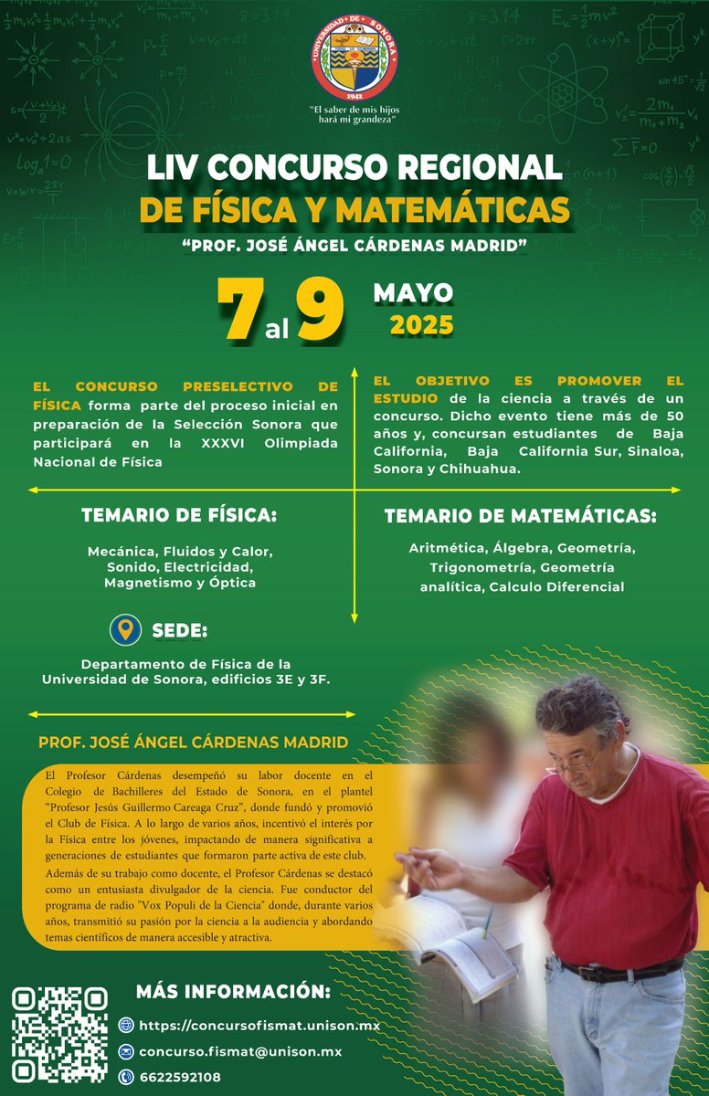 Concursofismat's tweet photo. A todos los estudiantes de nivel medio y medio superior, los invitamos a participar en el LIV Concurso Regional de Física y Matemáticas. Podrán encontrar la convocatoria en la página: https://t.co/8t3AXOZzA1
¡Las inscripciones ya se encuentran abiertas en la página! https://t.co/HWDQ7Z76a3