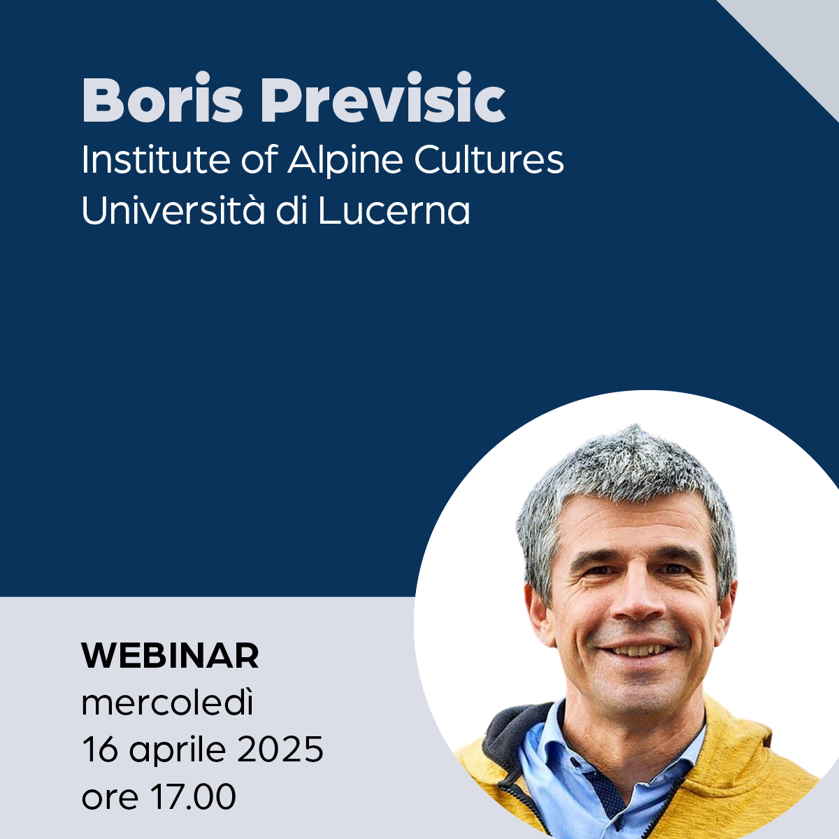 FondazioneCourmayeur (@fcourmayeur) on Twitter photo Mercoledì 16 aprile interverrà il professor <a href="/boris_previsic/">Boris Previsic</a>, direttore e fondatore dell'Istituto di Culture Alpine di Uri e professore all'Università di Lucerna. Il suo intervento sarà focalizzato sull'impatto delle attività umane durante l'Antropocene.
bit.ly/WebinarArchAlp… Mercoledì 16 aprile interverrà il professor <a href="/boris_previsic/">Boris Previsic</a>, direttore e fondatore dell'Istituto di Culture Alpine di Uri e professore all'Università di Lucerna. Il suo intervento sarà focalizzato sull'impatto delle attività umane durante l'Antropocene.
bit.ly/WebinarArchAlp…