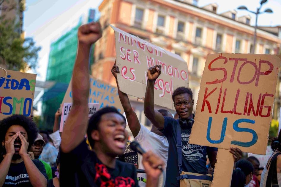 «Stop Killing Us». Europeans aren't killing any migrants, migrants are killing Europeans. how fair no? using crimes maded by your own community, to attack native people. if you dont believe, just search a little bit, the amount of people who are killed by migrants