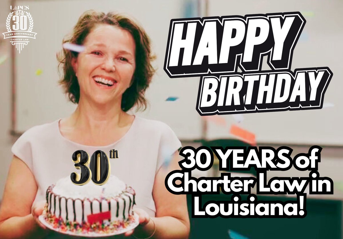 LAPCSTeam's tweet photo. In 1995, Louisiana passed its first charter school law, establishing a pilot program for eight school districts!
#CheersTo30Years #CharterLaw #CharterSchools #CharterExcellence #Education #LaLege #LaGov #BESE #Louisiana #PublicEducation #EducationPolicy #EducationalReform https://t.co/mCZfXAGItO