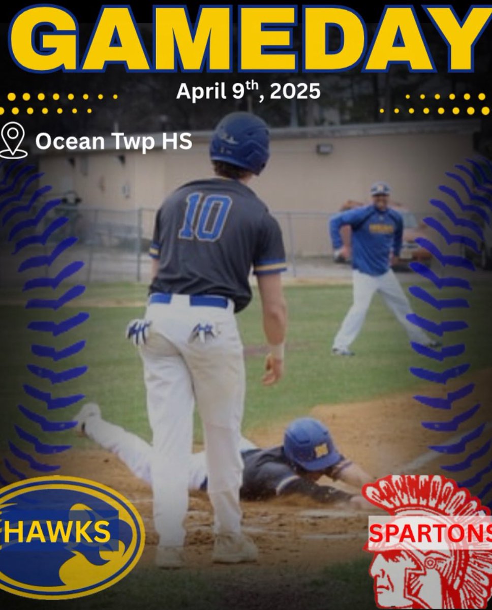 The Hawks head to Ocean today to take on the Spartans ⚾️ 3:45pm first pitch