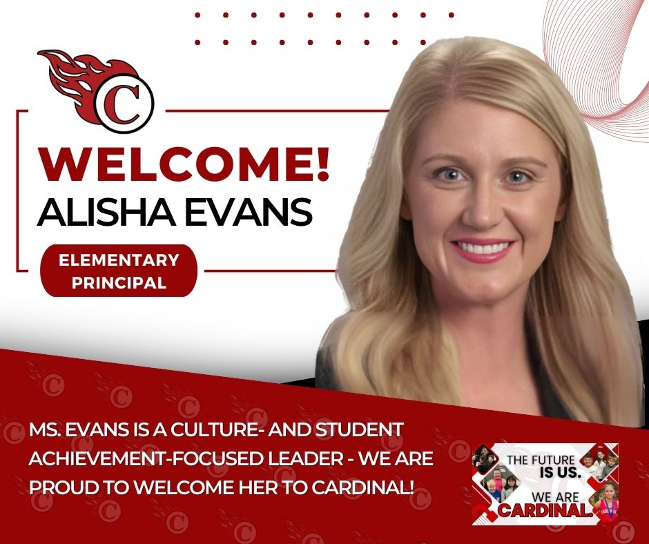 James Craig (@jamescraigccsd) on Twitter photo We are proud to welcome Alisha Evans as our new <a href="/cardinalcomets/">Cardinal Comets</a> elementary principal! WE ARE CARDINAL. #GoComets We are proud to welcome Alisha Evans as our new <a href="/cardinalcomets/">Cardinal Comets</a> elementary principal! WE ARE CARDINAL. #GoComets