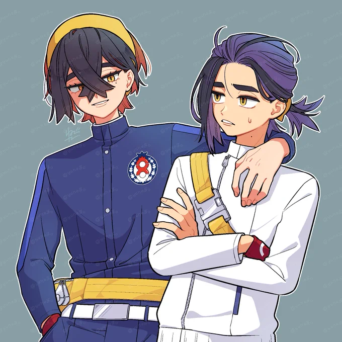 性転換ゼユニキと通常スの成長ifです 線画頑張ったら2人のフォロワーが塗り絵楽しんでくれてHAPPYになりました