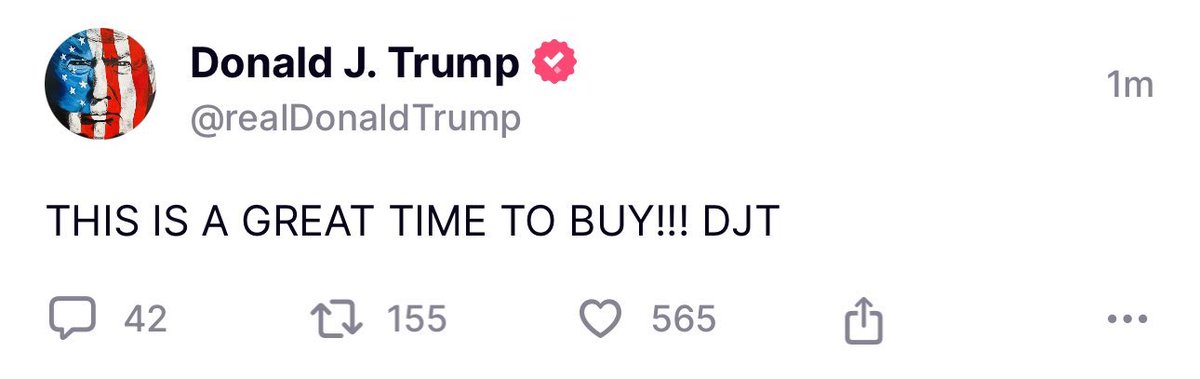 KobeissiLetter's tweet photo. BREAKING: President Trump’s financial advice: https://t.co/nB0vhzwJZ9