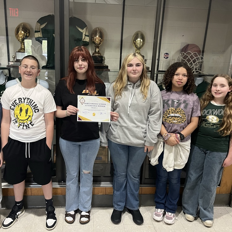 🎉 March Attendance Champs! 🎉
We’re giving a big shoutout to our March Attendance Winners! 🏆👏
The middle school grade level with the highest attendance for the month:
6th Grade
Way to show up and shine! 🌟 Keep up the amazing work! Every day counts! 💪 #AttendanceMatters