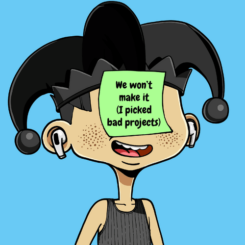 Quote of the day from FUD Notes: "We won't make it (I picked bad projects)" 😅📷
#FudNotes #NFT