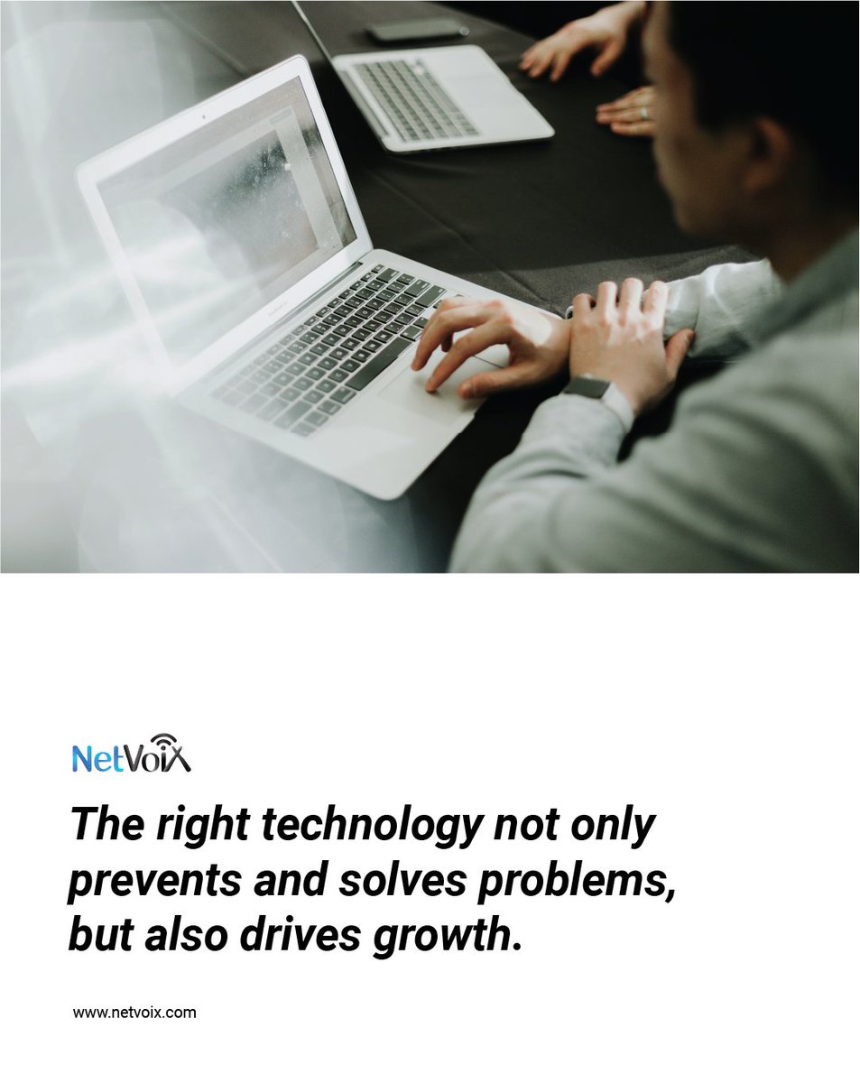 netvoix's tweet photo. The right technology does more than solve problems; it enables growth. With the right experts, your IT can become your competitive advantage.
#GrowthMode #PeaceOfMind #ITStrategy #NetVoiX https://t.co/tyf0tsY4Oq