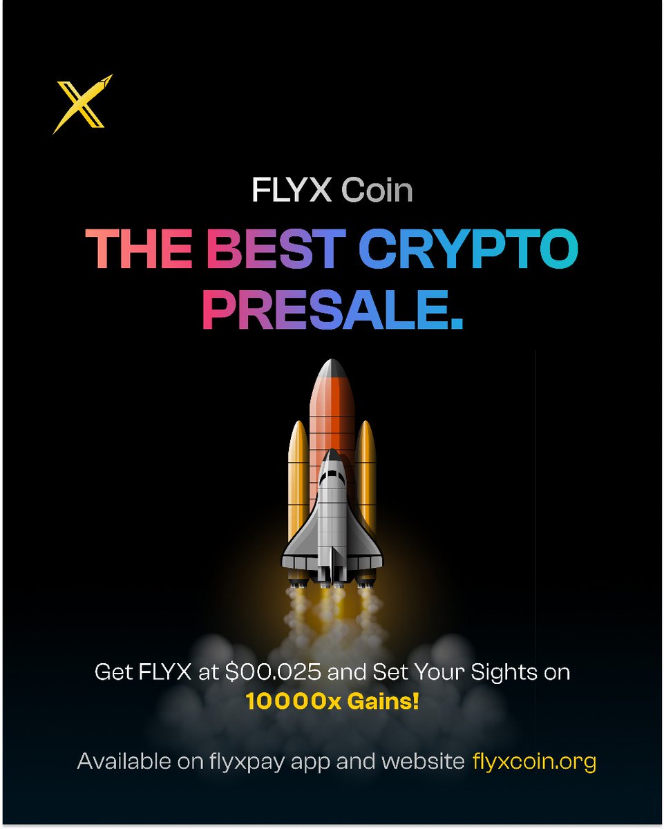 flyxcoin's tweet photo. 🚀Get Ready! The FlyXcoin presale is just around the corner! A few more hours and the opportunity is yours. #FlyXpay #PresaleAlert #CryptoCommunity #LimitedSupply #ActFast
#cryptocurrency #cryptoart #cryptotrading #cryptonews #crypto #bitcoins #crypto #altcoin_ #btc #bitcoin_ #cryptoinvestment #bestaltcoin #cryptonews #blockchain #Cryptotrading #flyx #flyxcoin #flyxpay #presale #flyxcoinpresale #cryptopresale #grandpresale #hikingpotential
#FlyXCoin #Airdrop #FreeCrypto #CryptoGiveaway