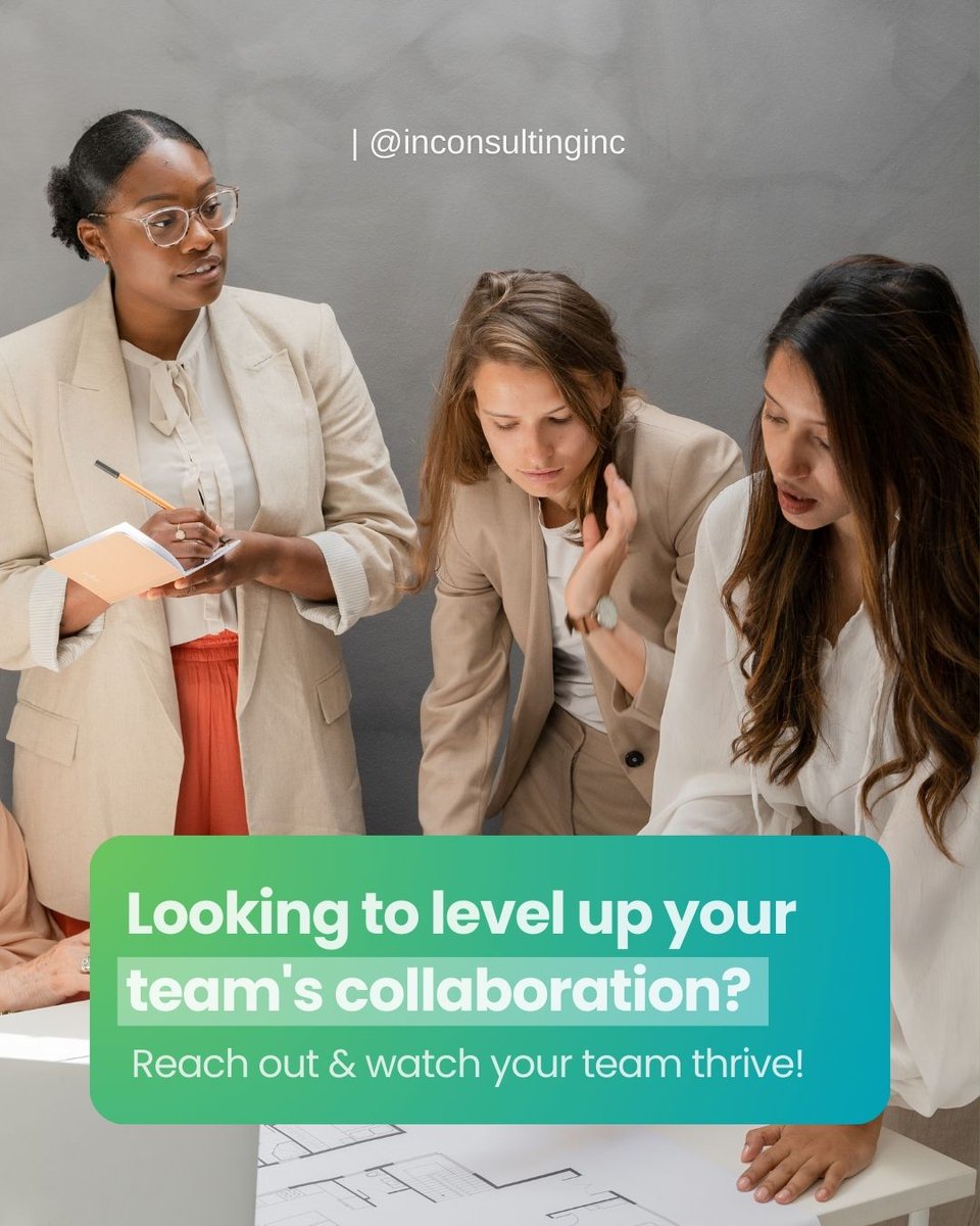 InConsultingInc's tweet photo. Great teamwork starts with great collaboration! 💼✨

When your team collaborates effectively, innovation happens naturally.

Ready to see your team reach new heights? Let's turn those collaborative challenges into your greatest strengths! 🚀 https://t.co/Fua4pS0PPq
