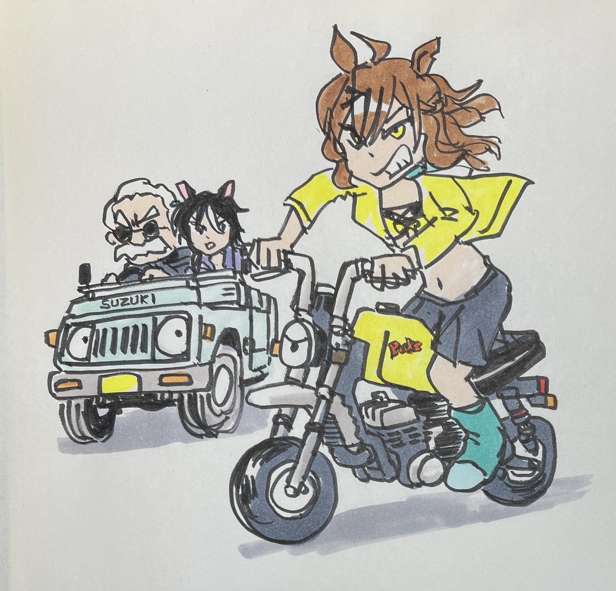 「#原付の日 」|zama36のイラスト