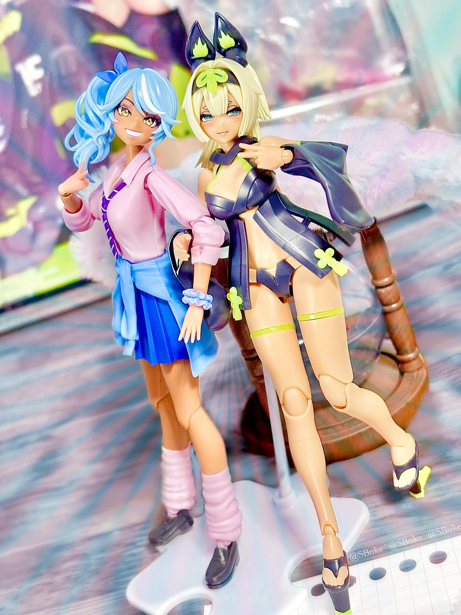 SBnke's tweet photo. 星羅ちゃんと宴ちゃん並べてツーショット
ギャルとお姉さんみ強くてとても良〜🫶😭

#コトブキヤ
#創彩少女庭園
#メガミデバイス https://t.co/c2G88mgnb2