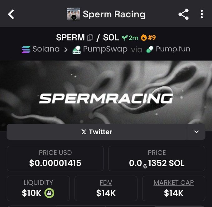 Spotlighted $SPERM at $14K MC in my Private TG 

You can join my TG now guys😎