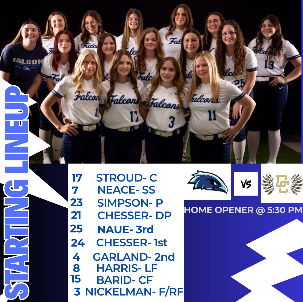 PMFalconSBall's tweet image. Looking to bounce back this evening at home! See you at Holder Field @ 5:30 PM. 
#EveryOpportunityCounts