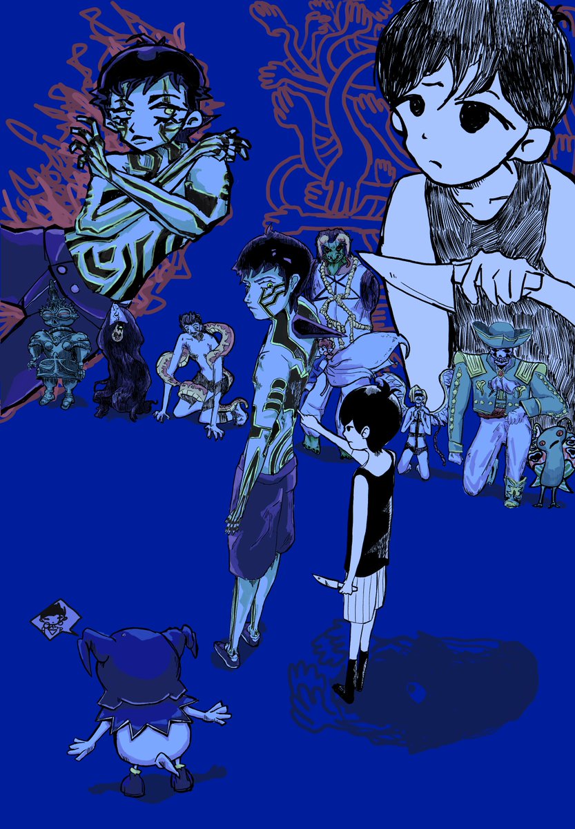 Super_Buuuu's tweet photo. DemiFiend Vs Omori.
I saw a really funny matchup picture and I had to draw that. Omori is an awesome game I recommend it. https://t.co/VFEPW738I6