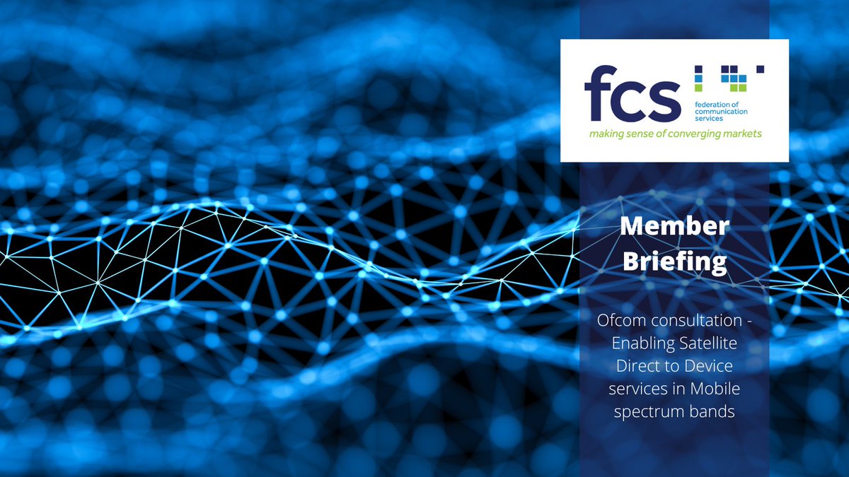 FCS will be responding to <a href="/Ofcom/">Ofcom</a>’s consultation on enabling direct to device services in mobile spectrum bands.  

A member briefing has been issued, please check your emails and get in touch via fcs@fcs.org.uk ✉️