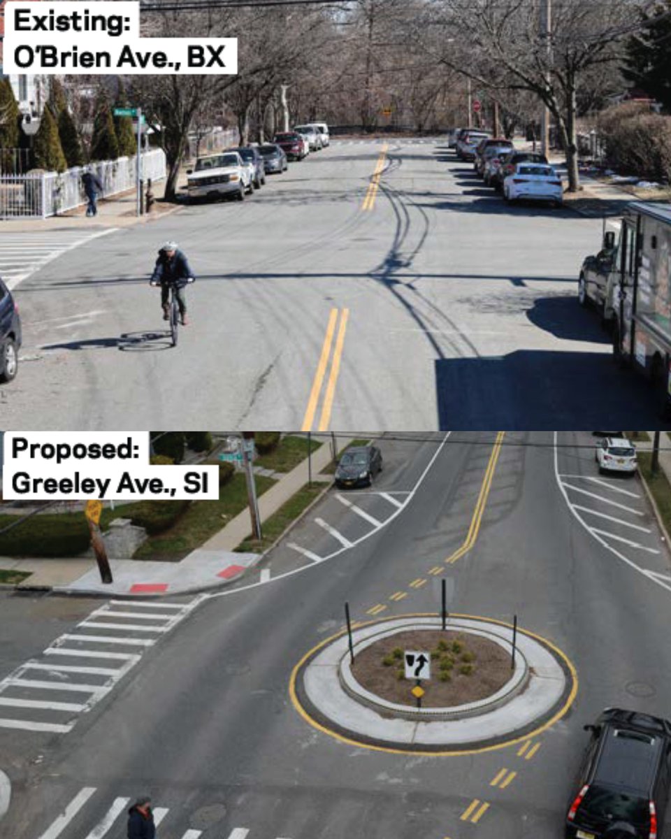 Starting this Spring, NYC DOT will implement traffic calming on O’Brien Ave between Leland Ave and Stephens Ave in #theBronx. This work will:

🚘Calm traffic
🛴🚲 Support micro-mobility users
⏬Reduce speeding
🌳Improve connections to parks