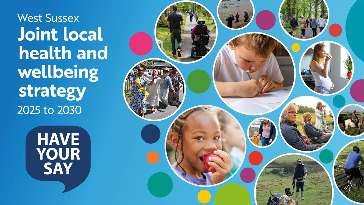 You can now have your say on improving health and wellbeing and reducing inequalities in West Sussex. 💚
A public consultation on the draft West Sussex Joint Local Health and Wellbeing Strategy 2025 to 2030 is now open to all.  Take the survey here orlo.uk/lftIY