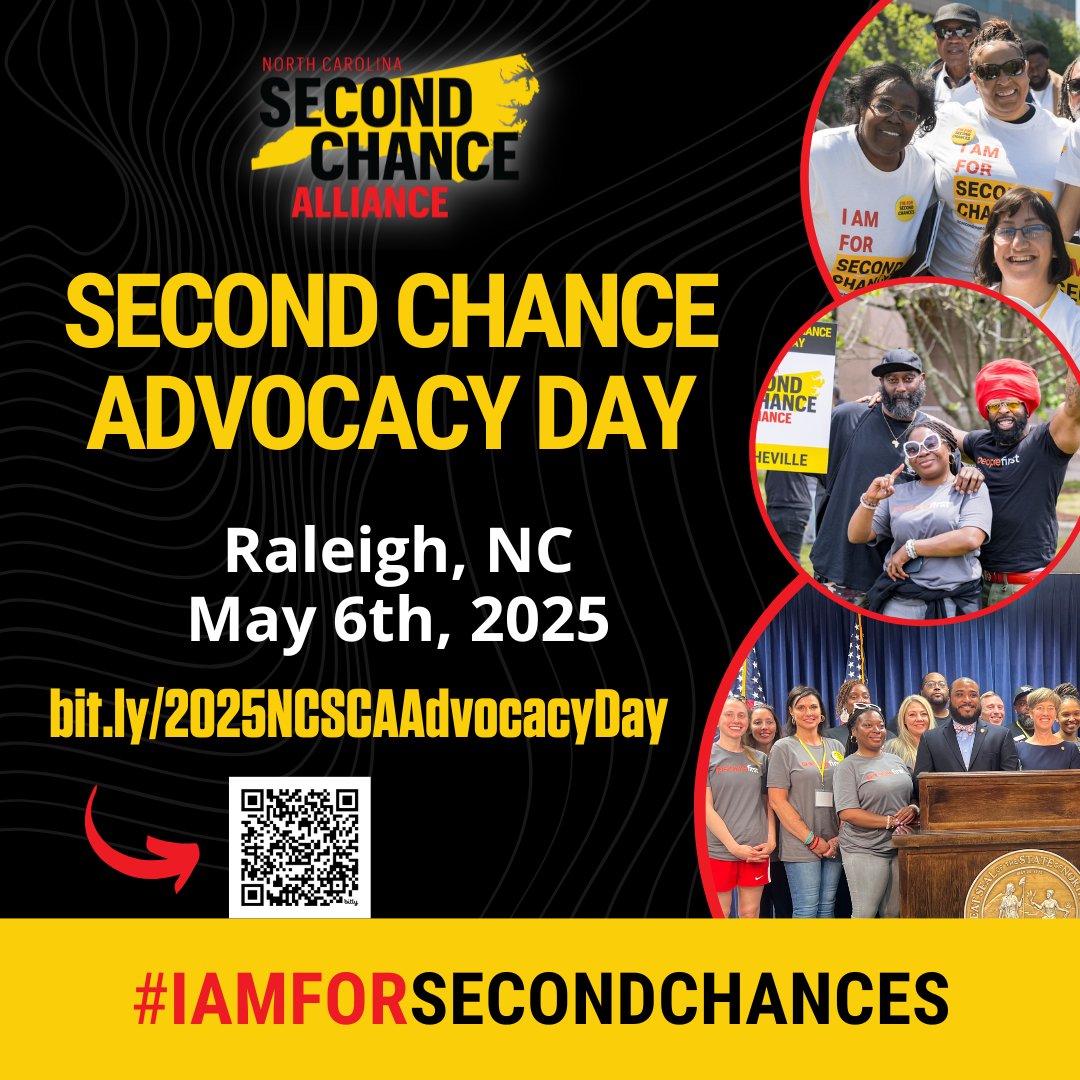 Join us for 2025 Second Chance Advocacy Day in Raleigh, NC on May 6th!
