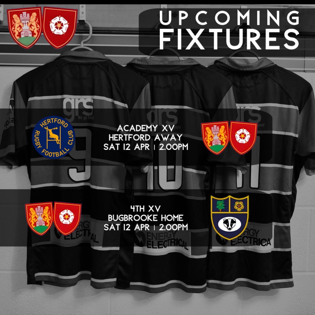 Old Northamptonians RFC (@officialonrfc) on Twitter photo Coming up this week!
The Academy hit the road as they head over to <a href="/HertfordRFC/">Hertford RFC</a> whilst the 4s are flying the flag at home as they welcome Bugbrooke to Billing Road
Then the small matter of <a href="/SaintsRugby/">Northampton Saints 😇</a> in the QF of the Champions Cup live across all our screens at 5.30pm
🔴🟡🔵 Coming up this week!
The Academy hit the road as they head over to <a href="/HertfordRFC/">Hertford RFC</a> whilst the 4s are flying the flag at home as they welcome Bugbrooke to Billing Road
Then the small matter of <a href="/SaintsRugby/">Northampton Saints 😇</a> in the QF of the Champions Cup live across all our screens at 5.30pm
🔴🟡🔵
