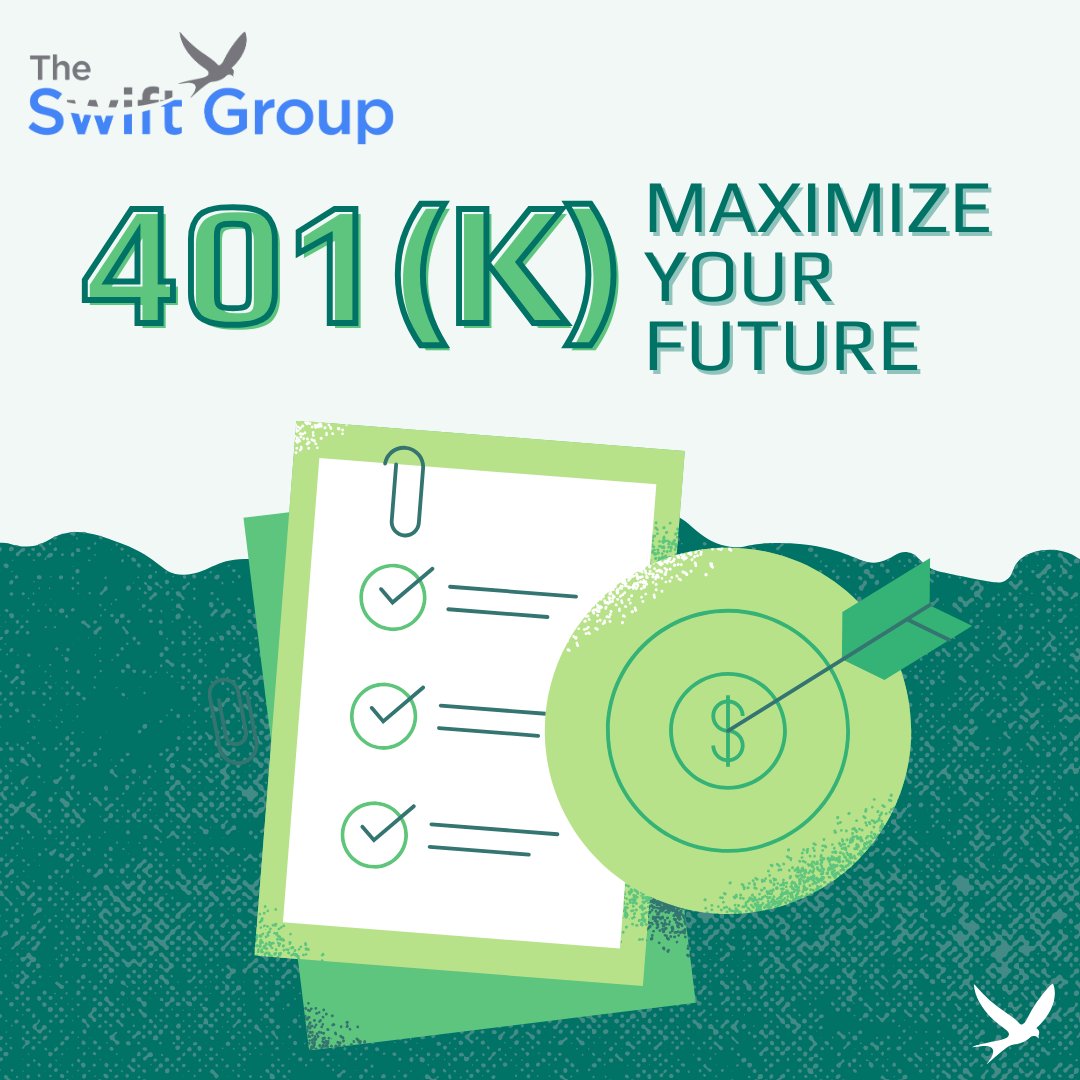 OPS_Consulting's tweet photo. April is Financial Literacy Month, so here's a tip: take advantage of employer 401(k) matches—it’s free money toward your future! At The Swift Group, we support smart retirement planning with competitive 401(k) options and a 6% match. #FinancialLiteracyMonth #RetirementReady https://t.co/rcVouqcU8Z