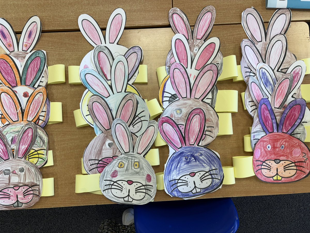 latimerprimary's tweet image. #ClassKB have all made an Easter band to wear proudly when rolling their boiled eggs tomorrow! #eager #enthusiasm #Latimercares