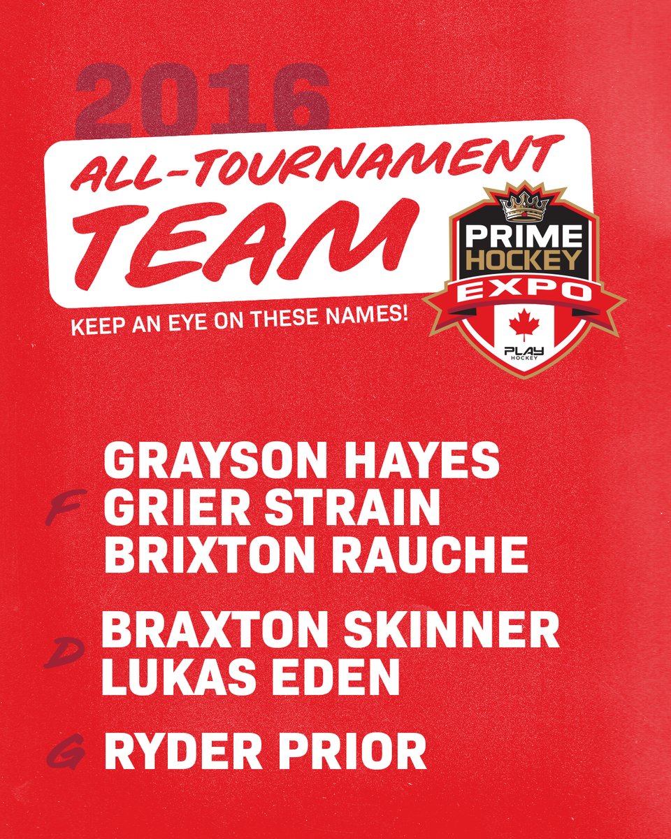 The results are in...🥁

It is our pleasure to announce the 2025 All-Tournament selections from the Prime Hockey EXPO in Calgary🇨🇦 

These players consistently stood out leading their teams on and off the ice

Congratulations to all the recipients on your outstanding performance!