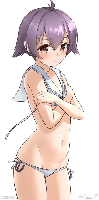 酒匂進水日#艦これ版深夜の真剣お絵描き60分一本勝負#艦これ版真剣お絵描き60分一本勝負_20250409 