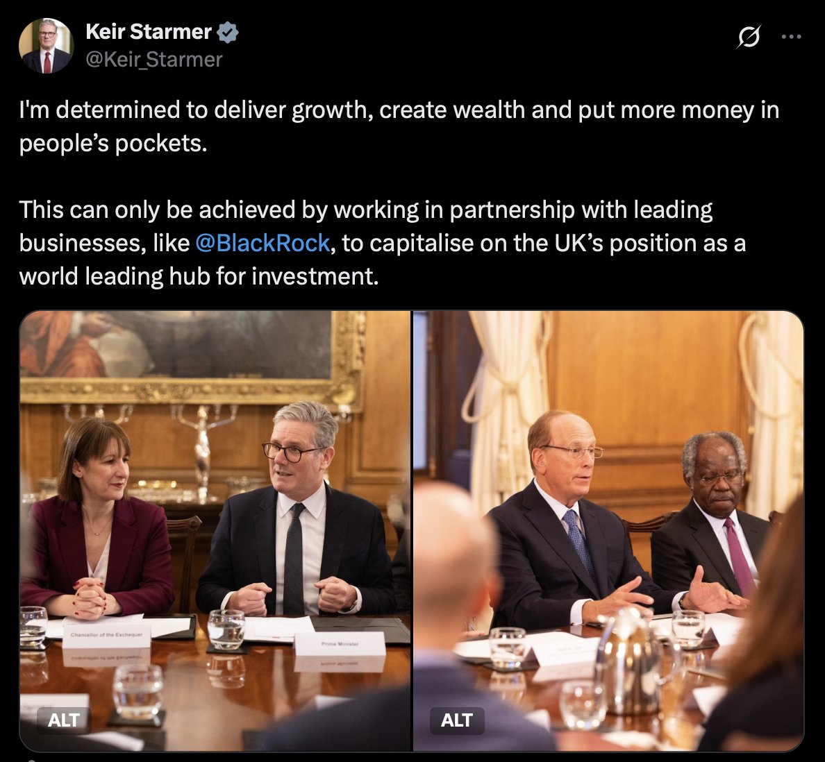 I’ve now submitted a formal complaint to the Information Commissioner’s Office (ICO).

The Cabinet Office is still refusing to release details of a private meeting between Larry Fink (BlackRock CEO) and Prime Minister Keir Starmer in late 2024.

They confirmed the meeting