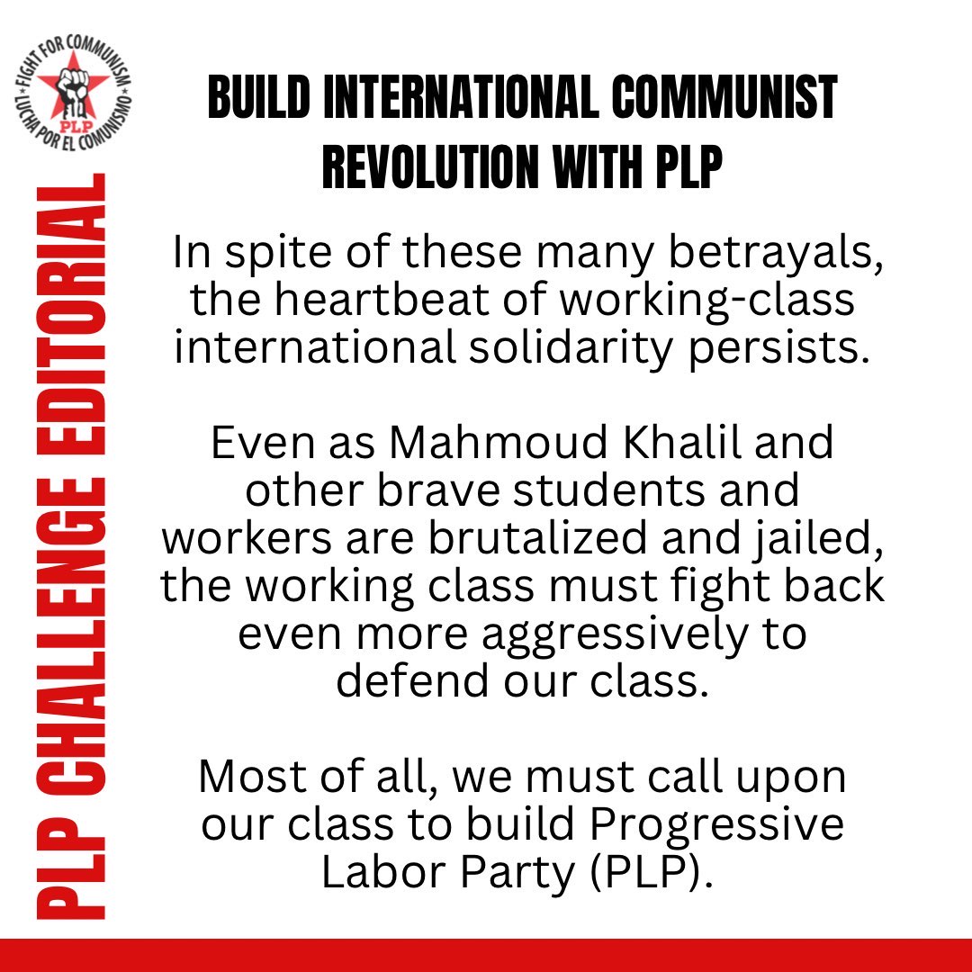 plpchallenge's tweet photo. Only an organized working class with a revolutionary outlook can lead us toward our final liberation: communism. Join us!
#PLP #communism #noborders https://t.co/sb5EJZrzOJ