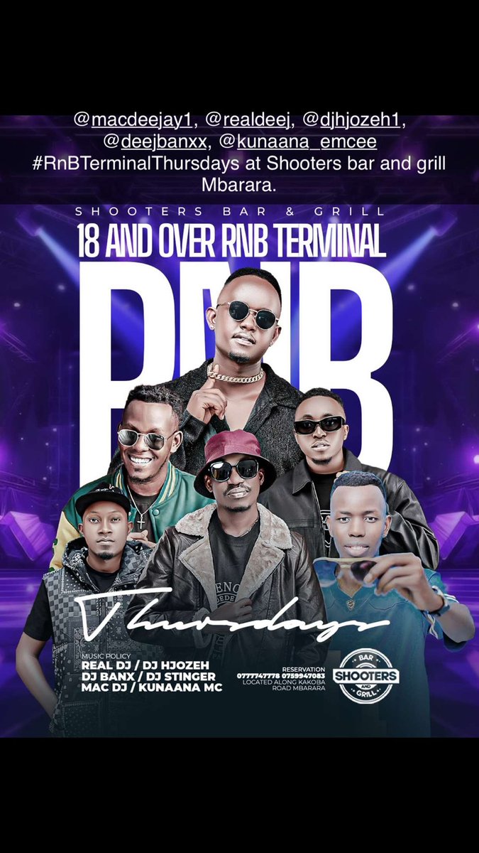 ShootersBar_Mbr's tweet photo. Your R&amp;B Thursday nites got a whole lot more exciting with a biggest line up of entertainers, 5 incredible Djs on one stage and an amazing hype Mc. Always join us for R&amp;B hits of all time!
#RnBTerminalThursdays https://t.co/EHBF43SSEf