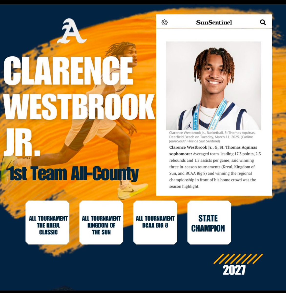 1st team all county sun sentinel #blessed #AGTG