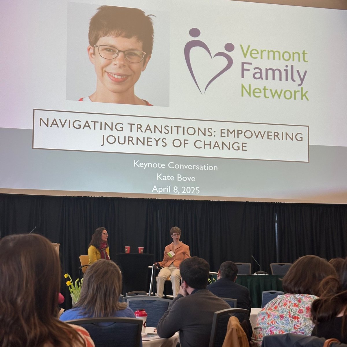 🌟<a href="/VTFN/">VermontFamilyNetwork</a>'s annual conference lit UP <a href="/uvmvermont/">University of Vermont</a> Davis Ctr.🌟Keynote speaker Kate Bove inspired the crowd &amp; invoked the <a href="/SpecialOlympics/">Special Olympics</a> athlete oath (she won GOLD for swimming in Dubai 2019): "Let me win, but if I cannot win, let me be brave in the attempt." Support VFN's work!💚