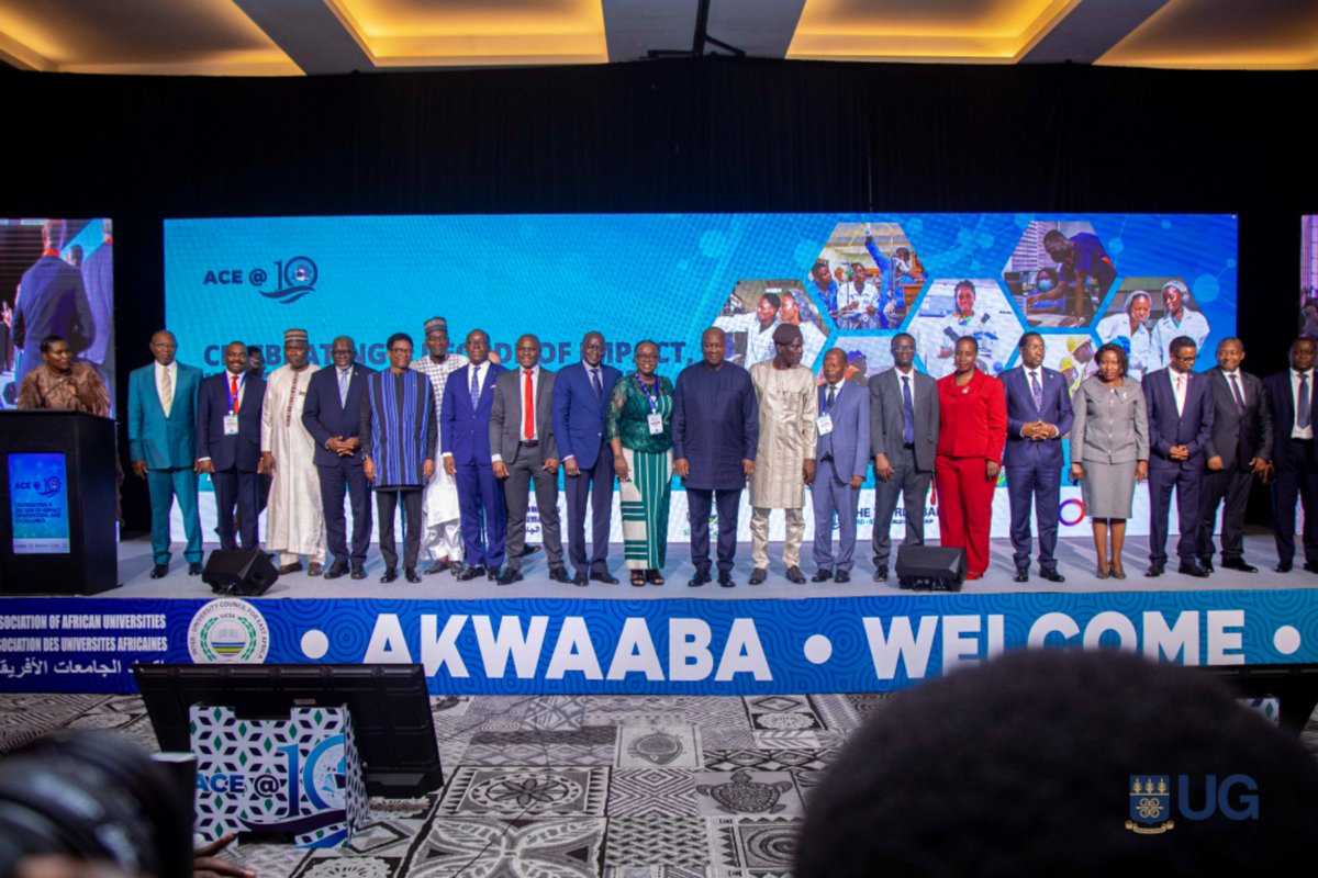 UnivofGh's tweet photo. The 3-day ACE@10 Conference gathered African Ministers, VCs and World Bank reps. WACCIโs Prof. Eric Danquah shared UGโs strategies for long-term research funding. The future of Africaโs higher ed looks promising.
5/5
#ACE10 #SustainableResearch #LeadershipInEducation https://t.co/SsTArGsm5r