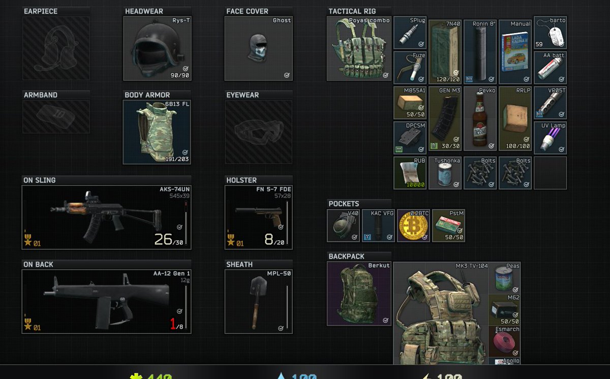 miniusareas's tweet photo. @tarkov #Tarkov  got disconected due to the update happening RIGHT as I did a scav run in pve.

loaded back in to find my scav from my run as my playable scav - but unfortunately it gave me a random playerscav. feels bad. rip my bitcoin ;-; https://t.co/TYBUVn4vsr