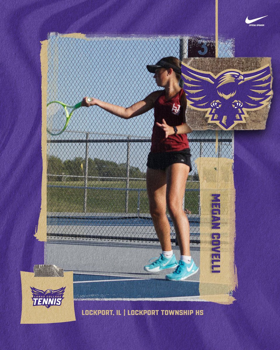 LorasTennis's tweet photo. Welcome Megan! Megan Covelli will be joining the Duhawks in fall 2025. She comes from Lockport Township High School in Lockport, Illinois.

See you in the fall!

#GoDuhawks🟣🟡 https://t.co/hVfWdFoXSF