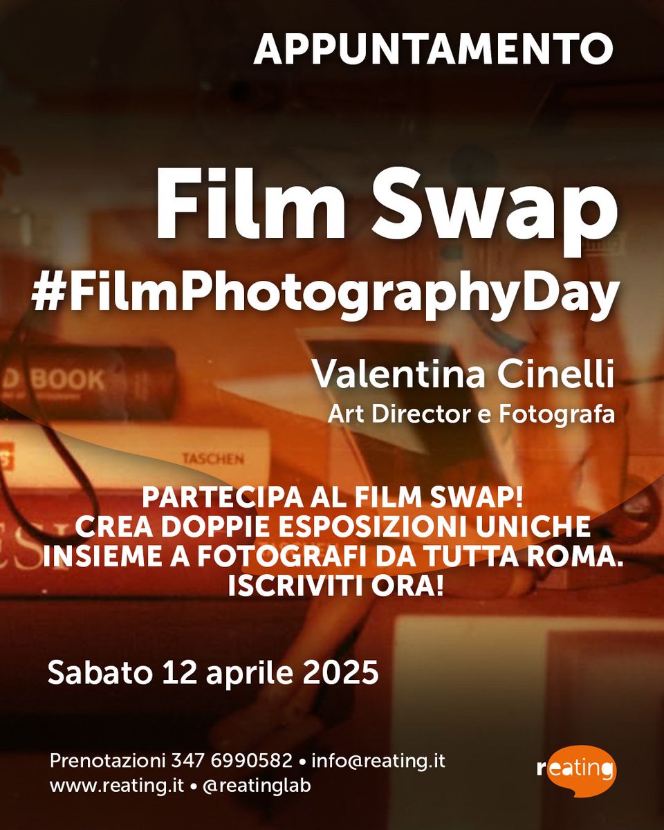 reatinglab's tweet photo. Partecipa al #FilmSwap di Reating! 
Crea doppie esposizioni uniche insieme a fotografi da tutta Roma. 
Iscriviti, scatta e divertiti!
https://t.co/G2FfmbHv6y 

#filmphotographyday https://t.co/dyPHGoyZw5